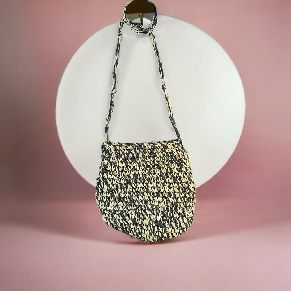 Free People Easy Spirit Straw Crossbody Bag